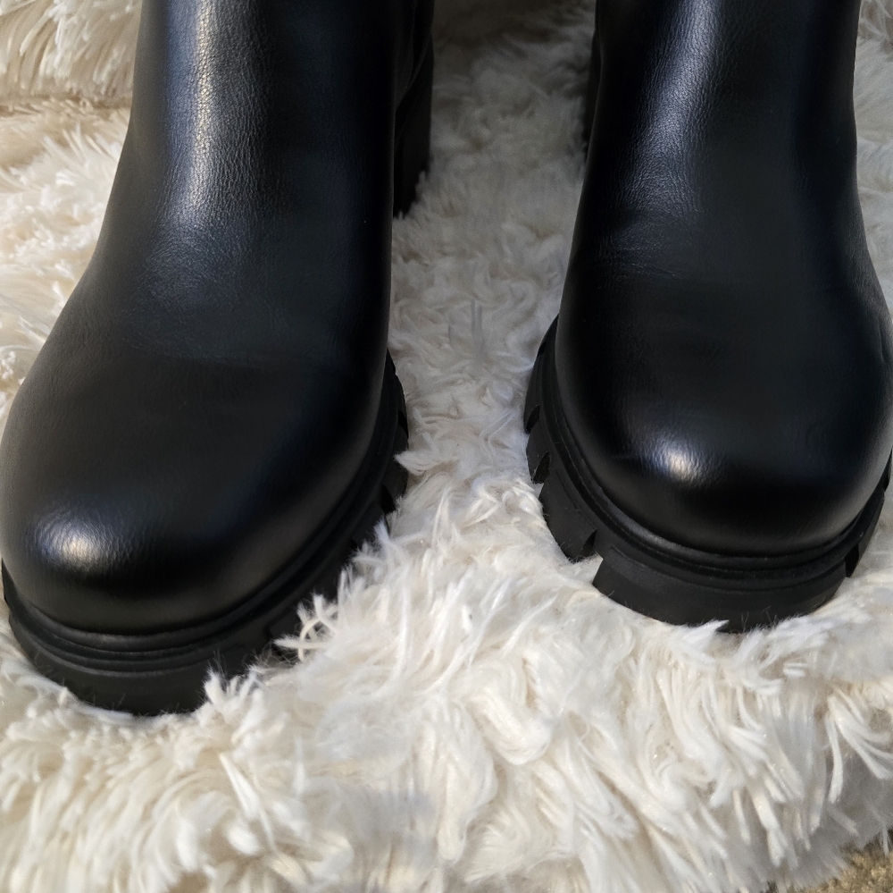 S O L D Guess LA Black Moto Boots size 10M - Picture 4 of 12